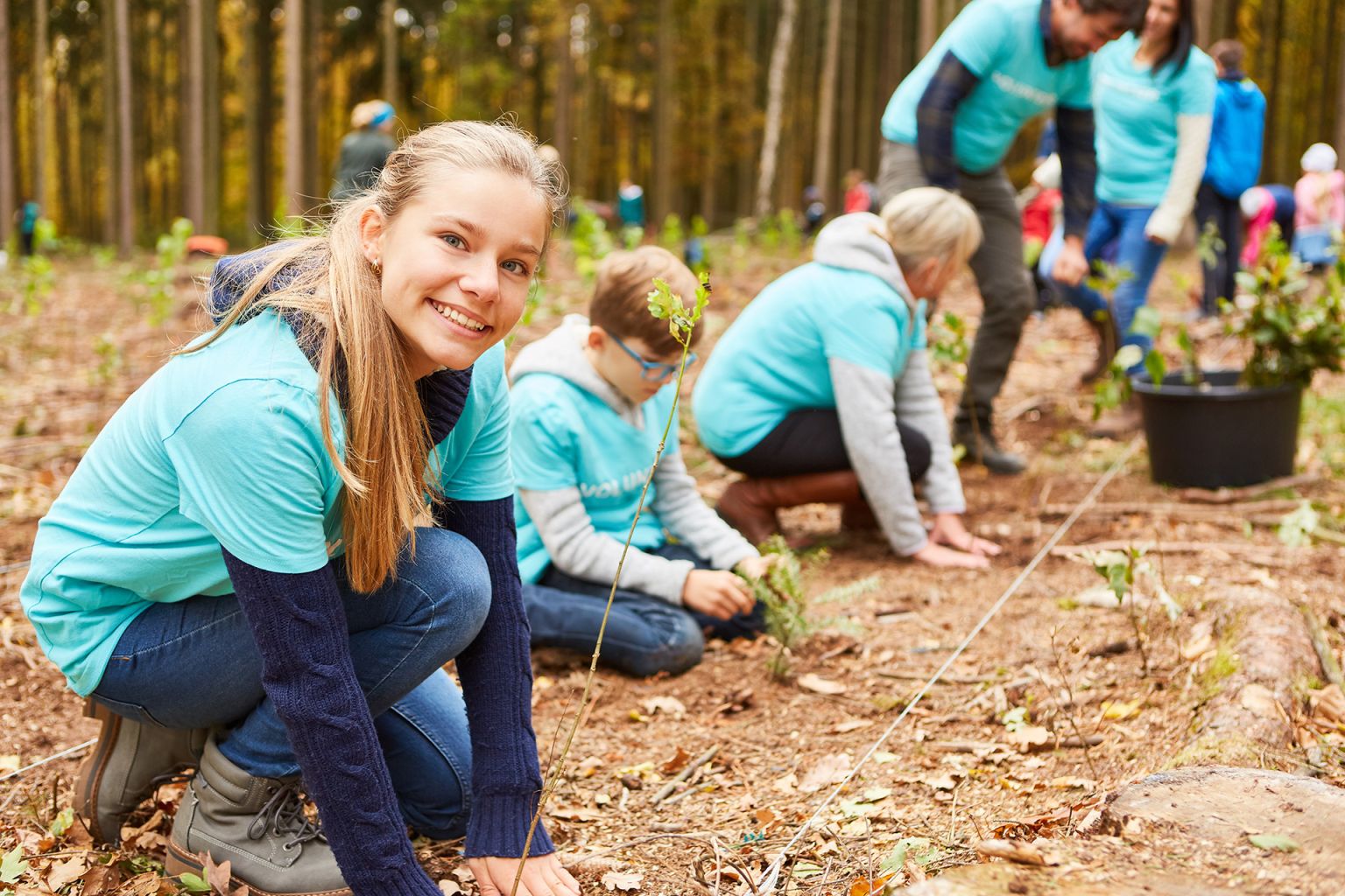 food forest planting party with Natures Partners