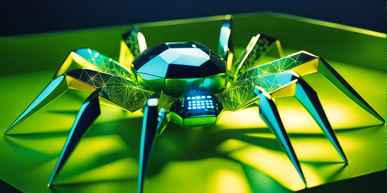 ai-agent-swarm-depicted-as-diagraph-featuring-nine-spiders-in-dazzling-green-and-blue-3d-bot